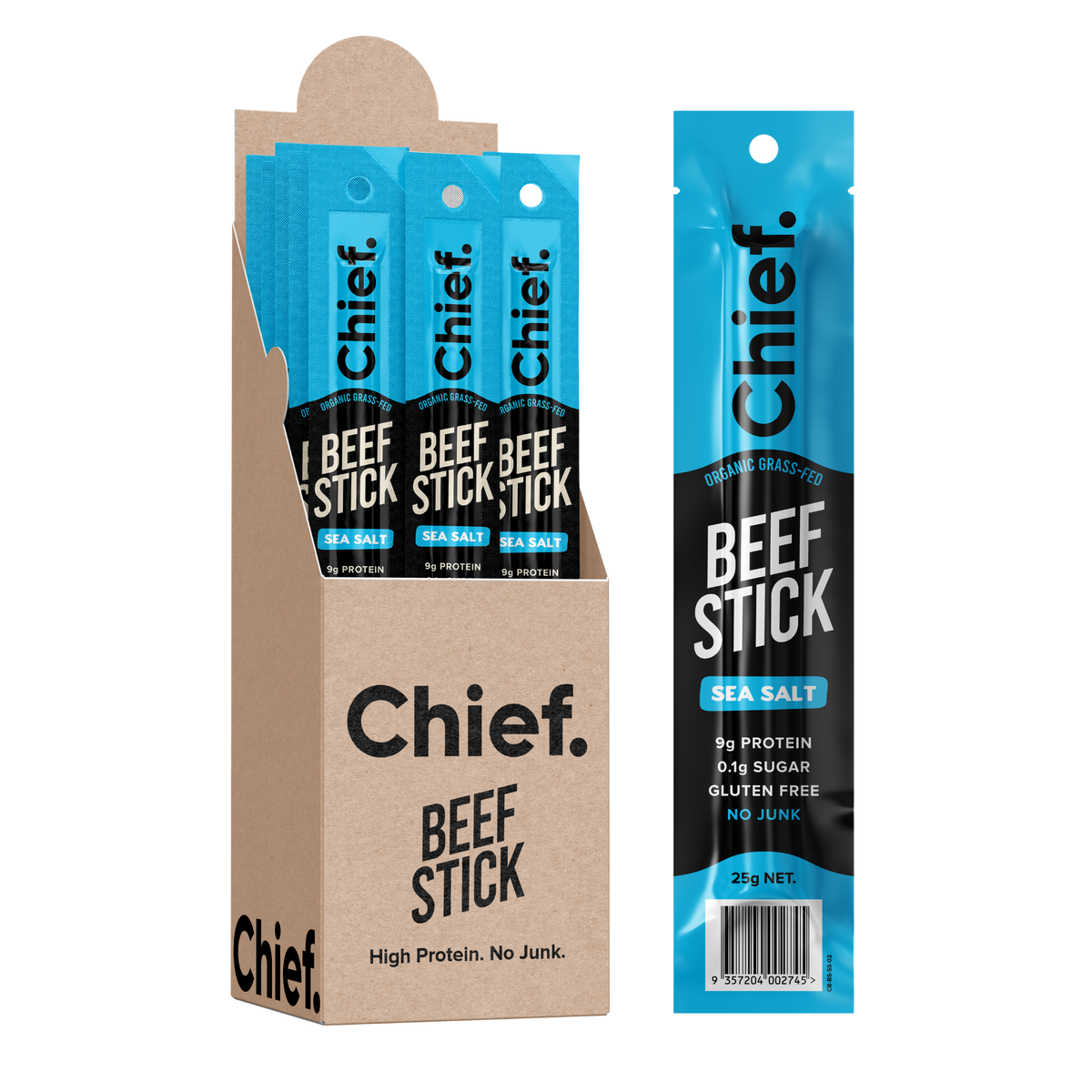 Organic Beef Sticks - Sea Salt
