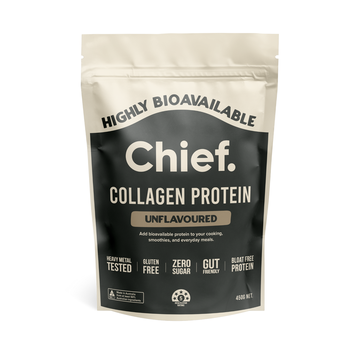 Grass-fed Collagen Protein Powder - Unflavoured (Batch Tested)