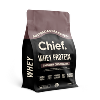 Grass-fed Whey Protein Powder - Smooth Chocolate (30 serves) Chief Nutrition