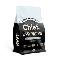 Grass-fed Whey Protein Powder - Creamy Vanilla (30 serves) Chief Nutrition