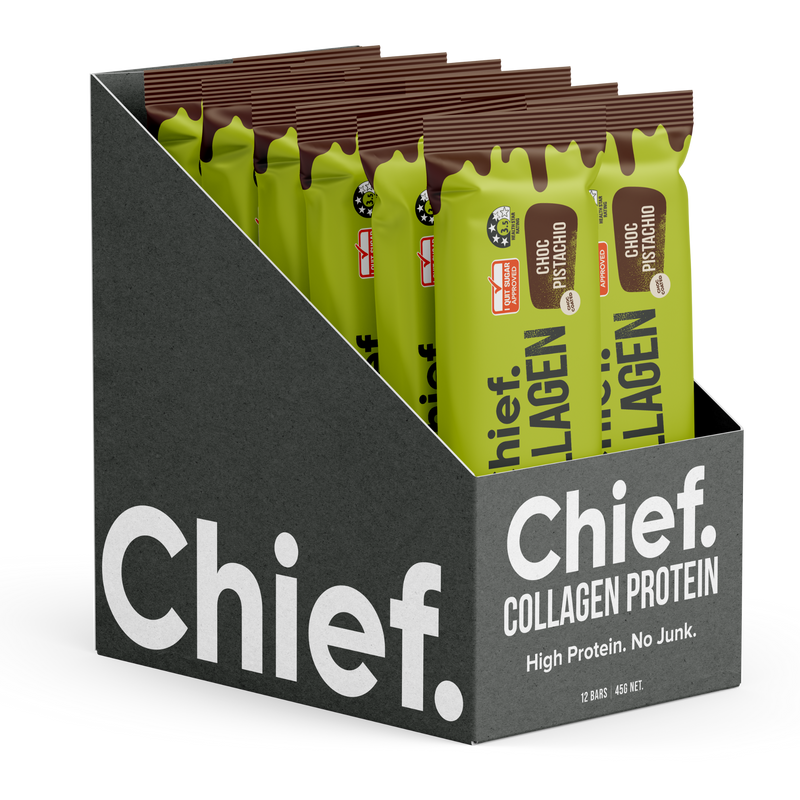 Collagen Protein Bars - Choc Pistachio