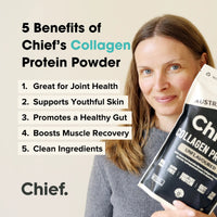 Grass-fed Collagen Protein Powder - Unflavoured (30 serves) Supplements Chief Nutrition   