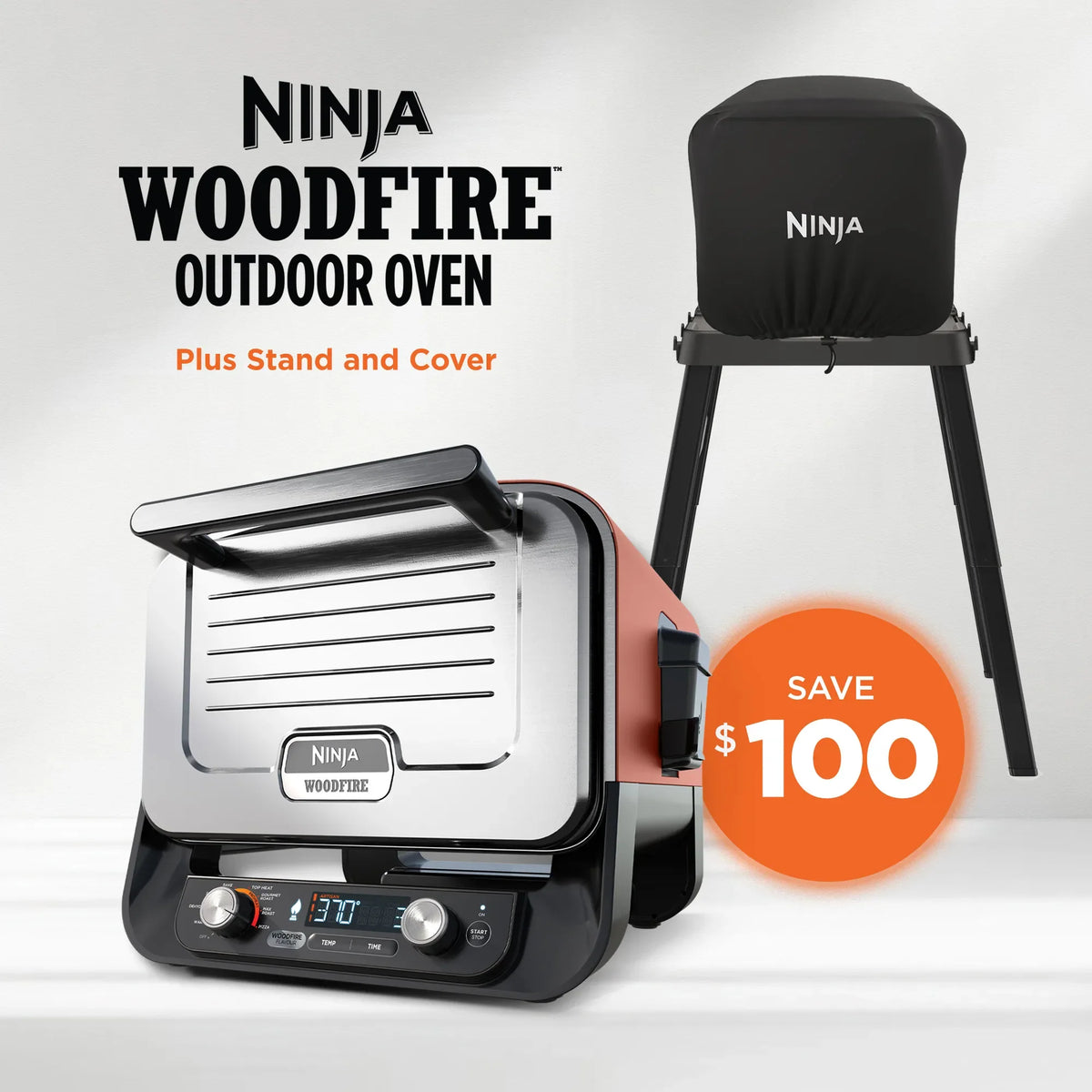 Ninja Woodfire Outdoor Oven Plus Cover & Stand