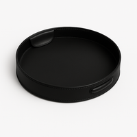 Round Catchall Tray in black