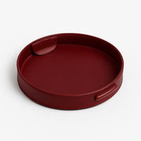 Round Catchall Tray in red